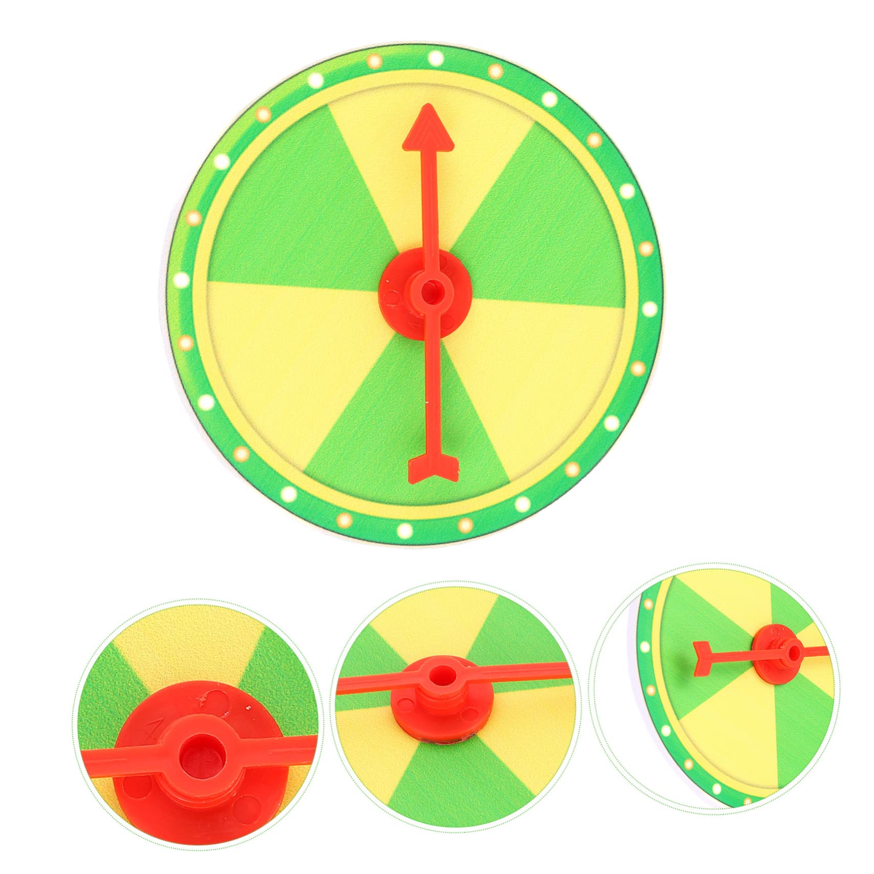 NAMOARLY Simple Design Practical Compact Easy to Carry DIY Wheel of Fortune Plastic Prize Wheel Wall Mount