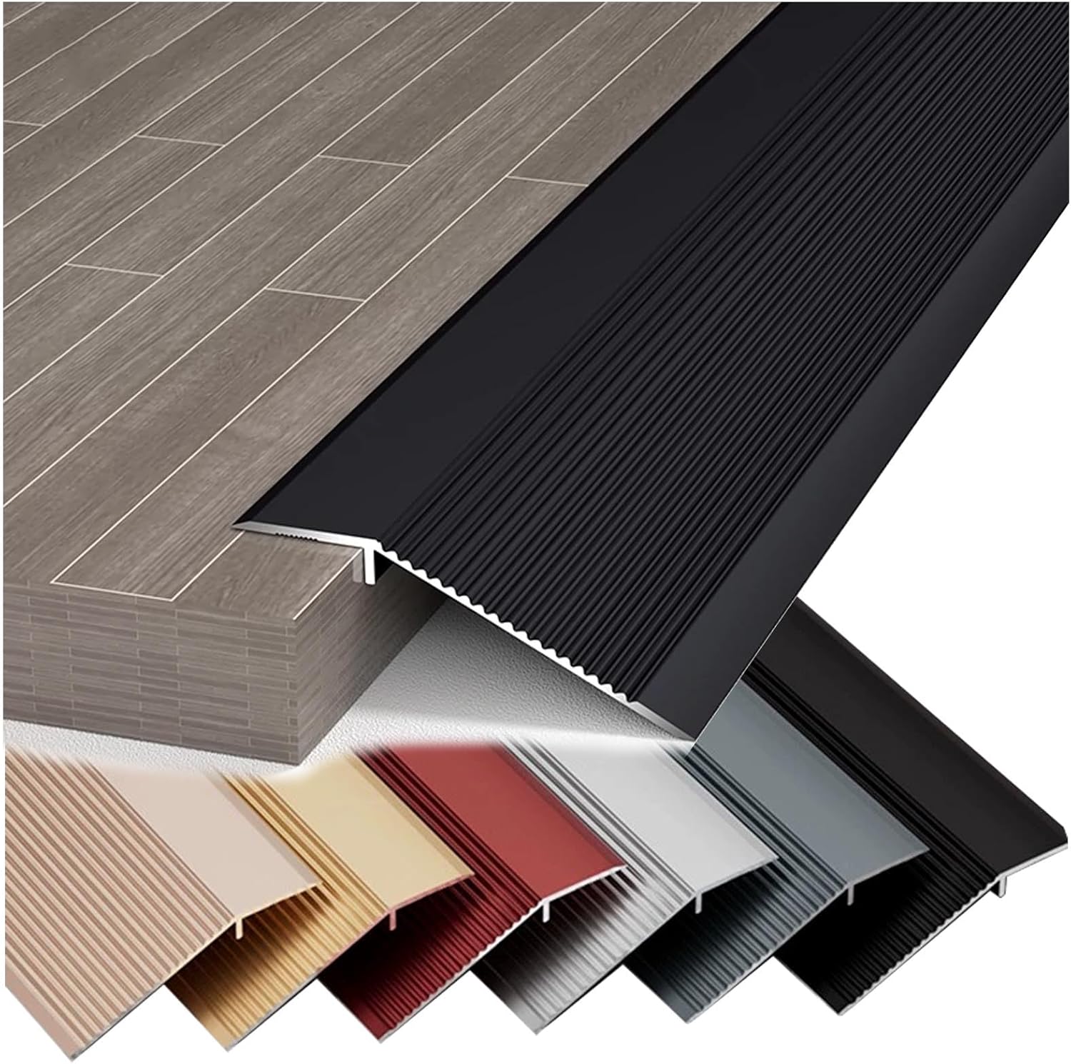 Aluminum Floor Transition Threshold Strip,10cm Widthdoorway Edge Trim Threshold Ramps Threshold Reducer Bridge The Height Between 10-35mm