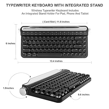 YUNZII B703 ブルー Amazon.com: YUNZII B703 Retro Typewriter Keyboard,75