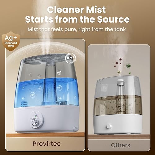 Miniatura 2 de Humidificador de niebla limpia de 6.5L para habitaciones grandes, llenado superior ultrasónico de niebla fría, fácil de limpiar, ultra silencioso,