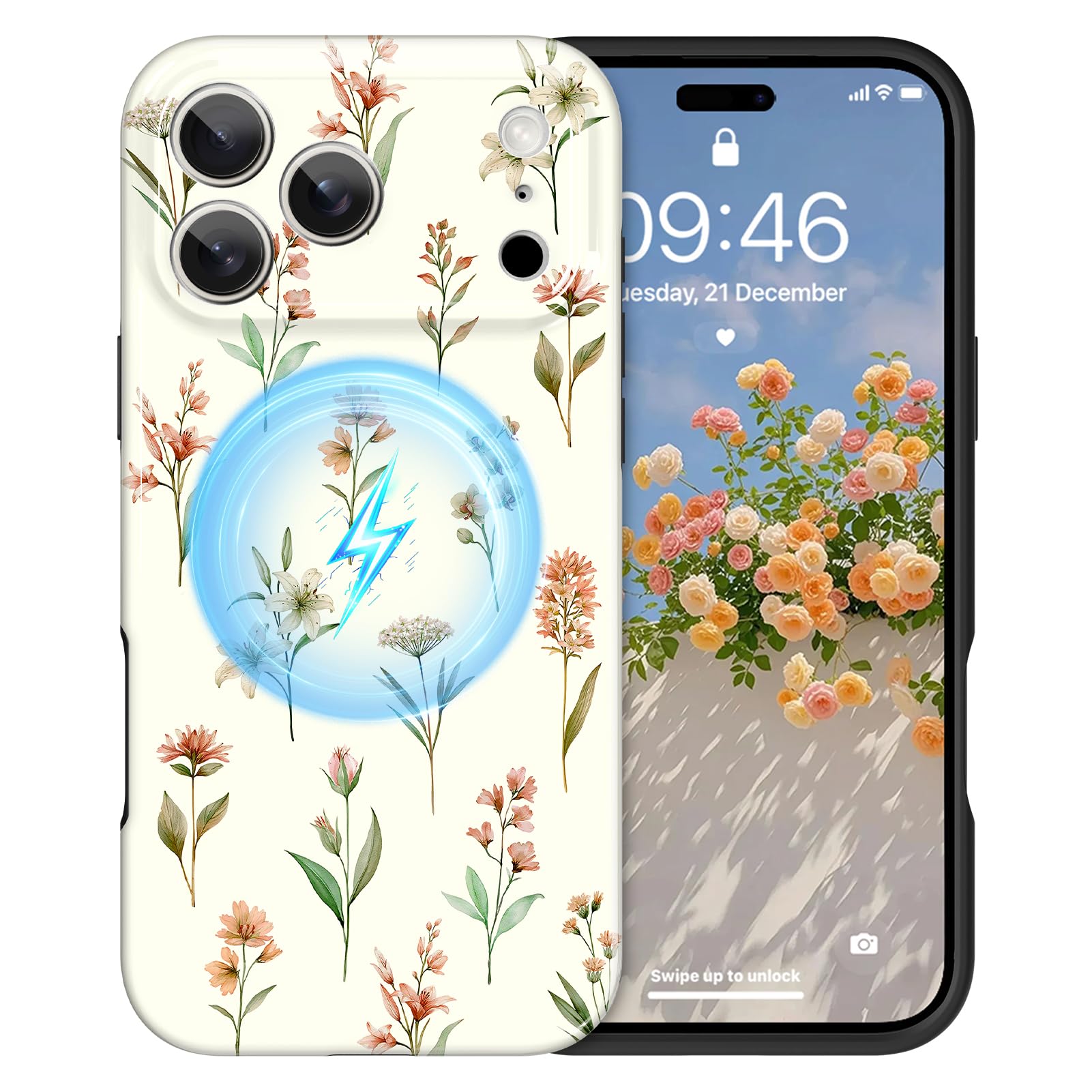 Custodia per iPhone 17 Pro Max, compatibile con MagSafe, bianco
