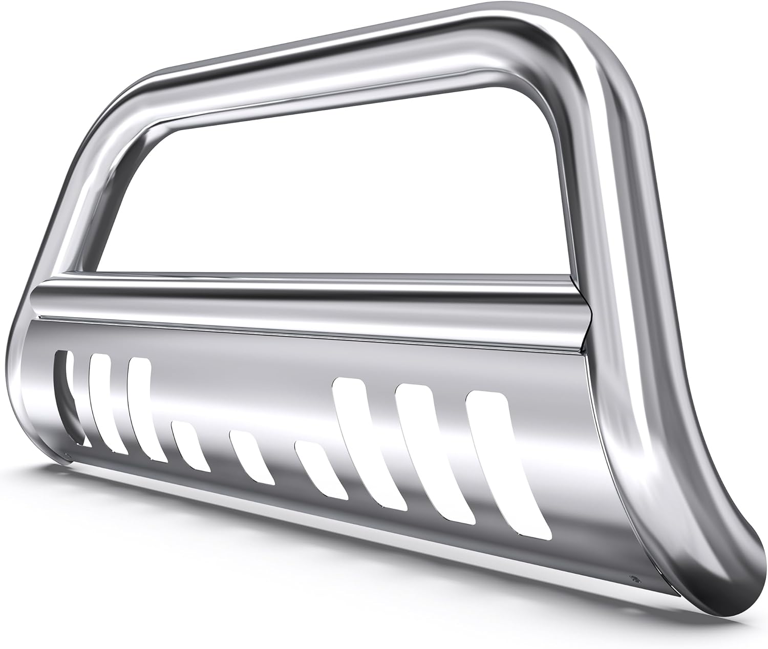 YITAMOTOR Bull Bar Compatible for 2005-2015 Toyota Tacoma, Silver Brush Push Grille Guard Front Bumper