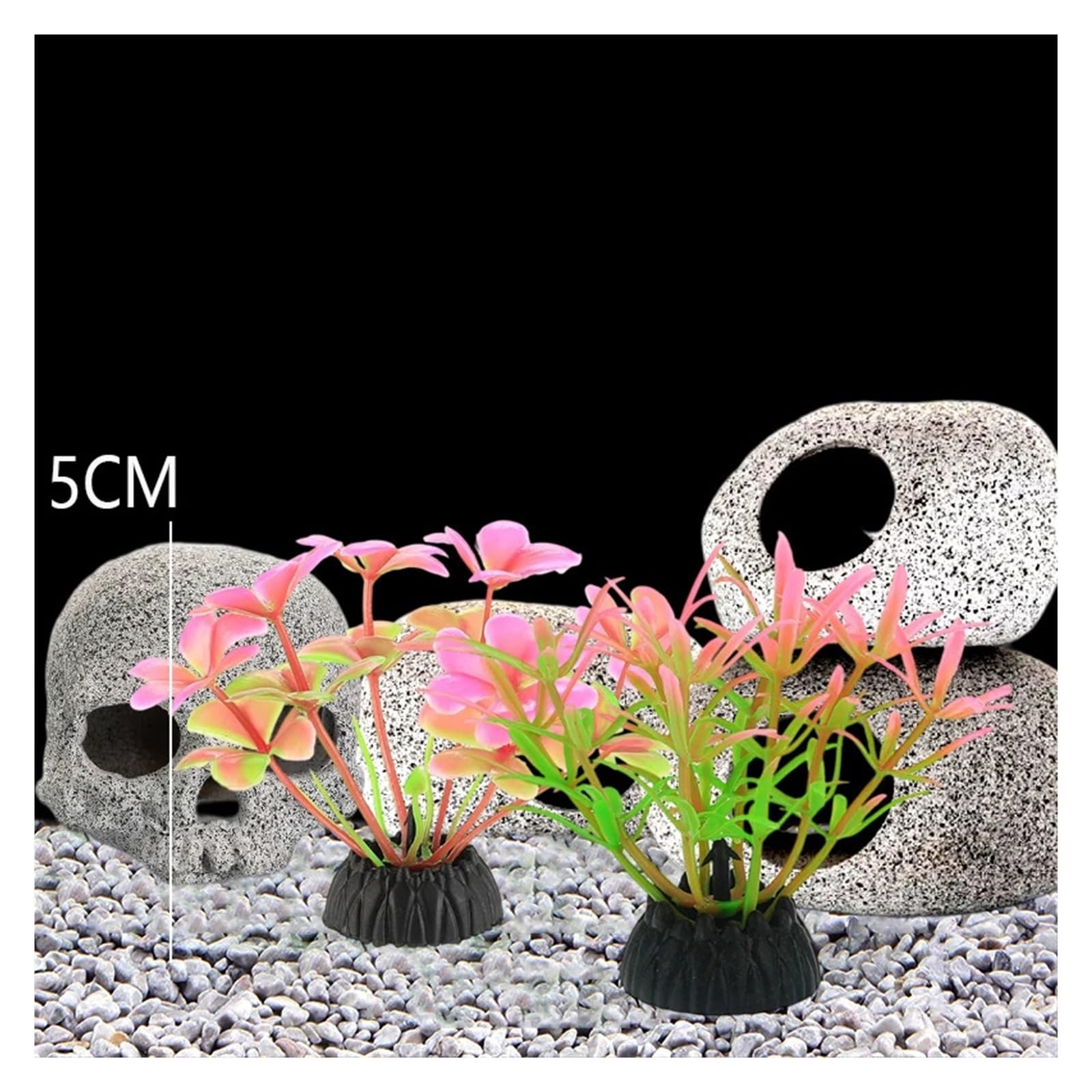 Plantas Artificiales para acuarios, Plantas Artificiales for decoración de peceras Acuario, Paquete 12, 4-6cm(12pcs Style 4)