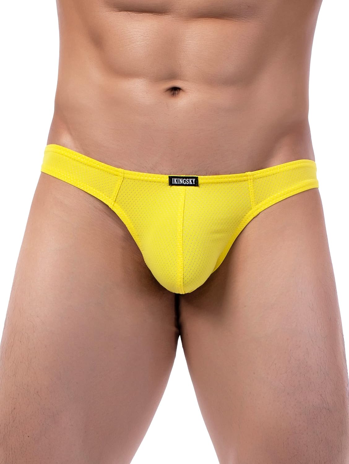 iKingsky Men's Silky Bulge Thong Underwear Stretch Swimming T-back Under Panties for Men - Image 3