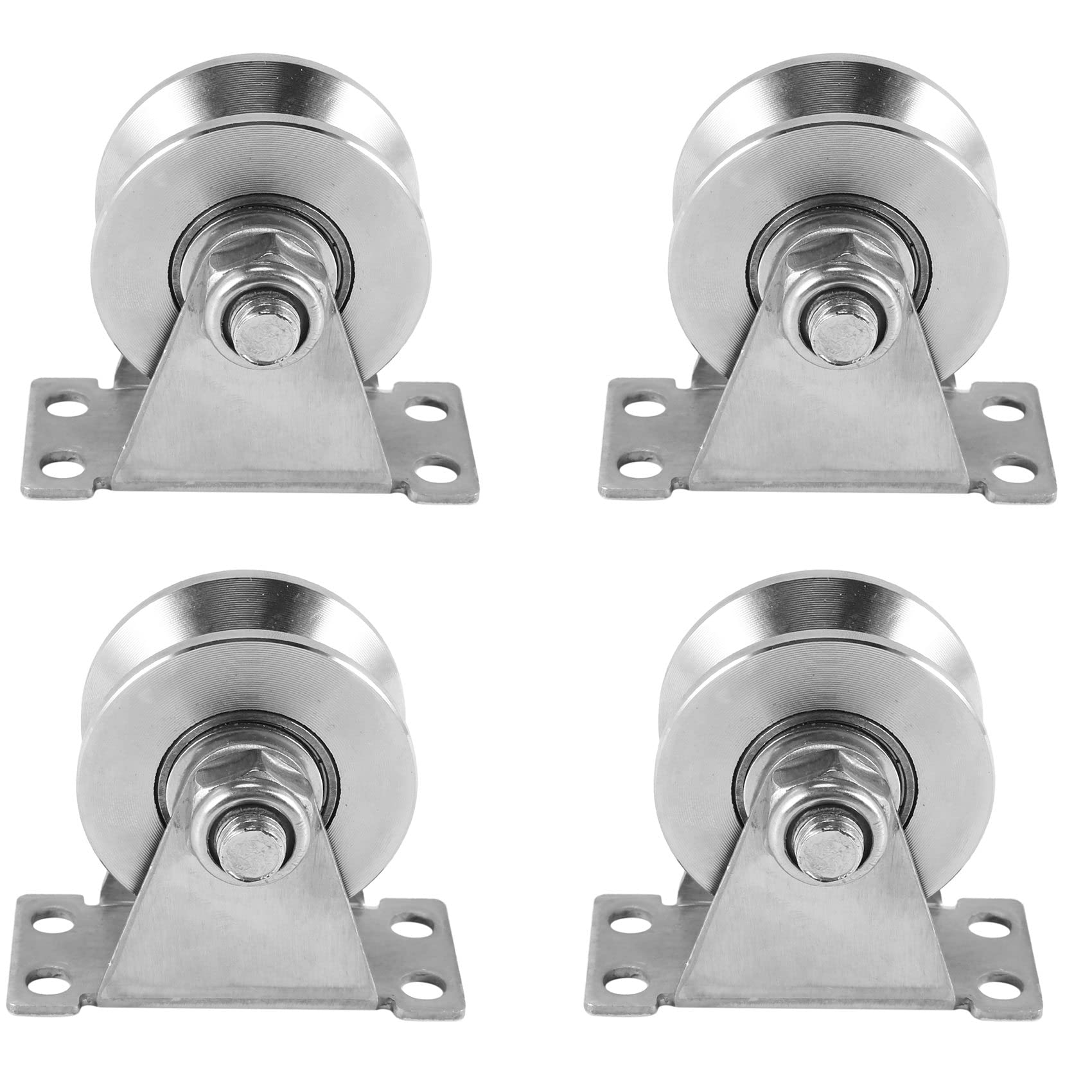 Herold 4 Paquet V-Type En Acier Inoxydable Poulie Roulements Muets Rainure Coulissante Rouleau Piste Roue