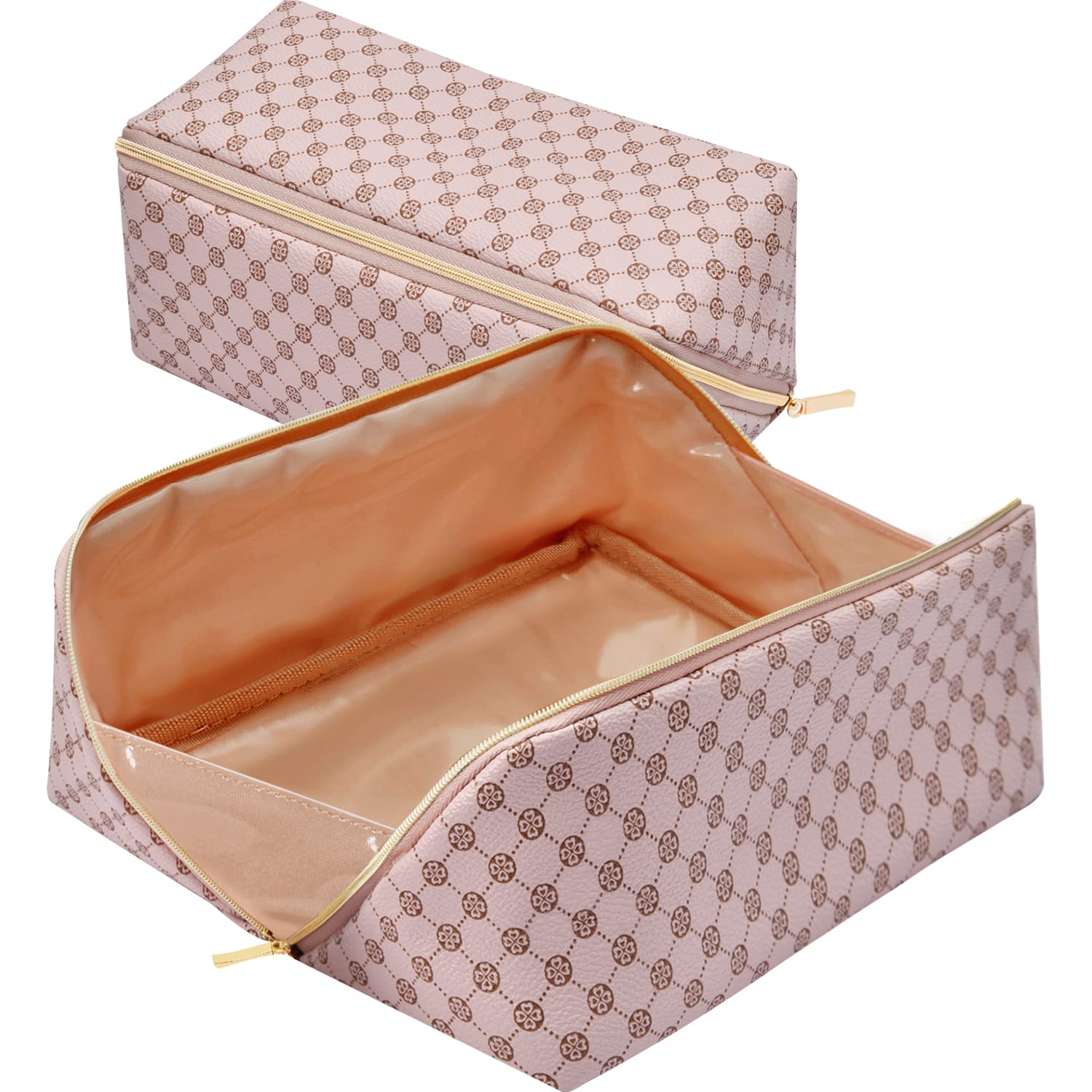 rlokosfbPortable Makeup Bag Opens Flat for Easy Access,Waterproof Large Cosmetic Bag Toiletry Bag,Travel Accessories Overnight Bag for Cosmetics,Toiletries and Daily Use