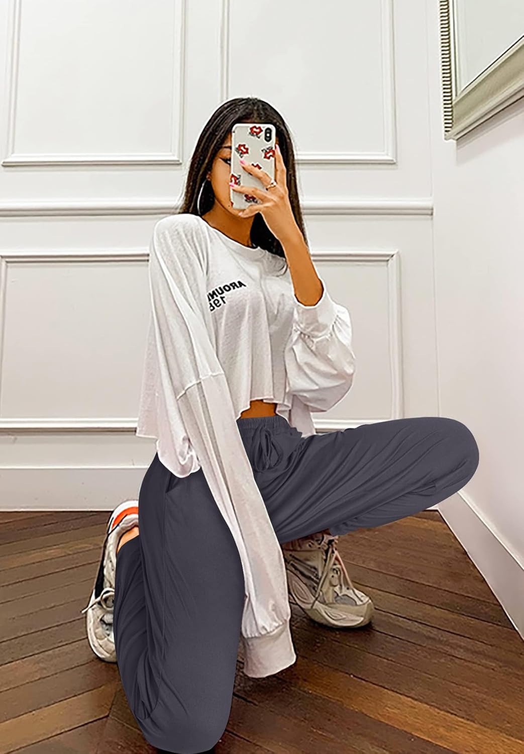 Envlon Womens Yoga Pants Loose Lightweight Workout Sweatpants Drawstring Comfy Joggers Casual Lounge Pants with Pockets - Image 3