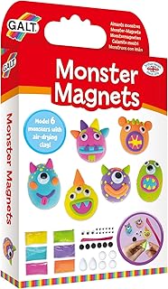 Monster Magnets Kids Craft Set – Fun Magnet Making Kit with 6 Domes, Wiggly Eyes, Air-Drying Clay & Modelling Tools – Creative Craft Kits for Kids, Boys, Girls Age 6+