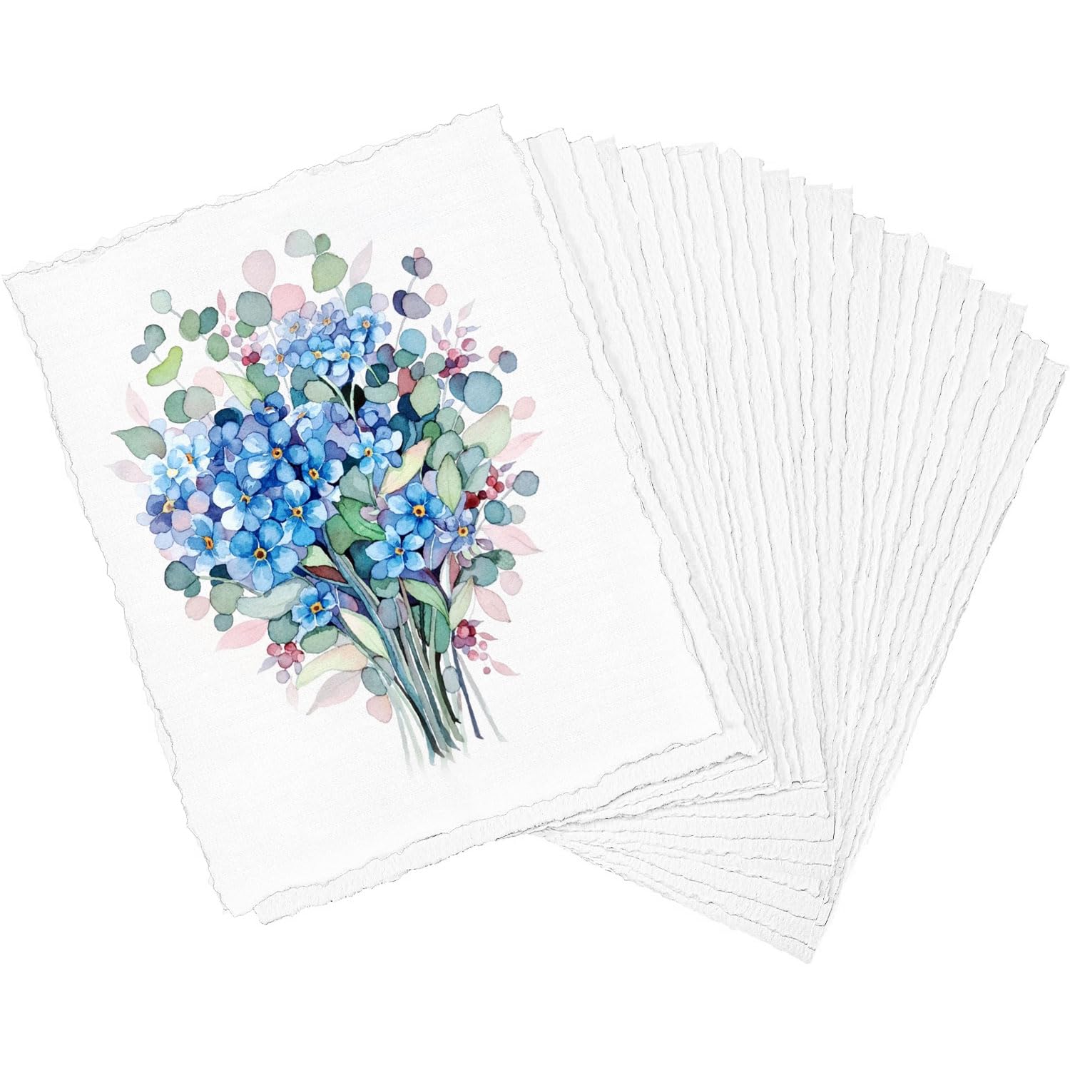 30 Piezas A5Papel Acuarela Papel de Arroz Acuarela Papel Acuarela 300gr Algodon Papel pergamino Cartulina Papel Acuarela a5 Papel Hecho a Mano para Dibujar Invitaciones Cartas Manualidades