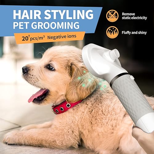 Miniatura 7 de LIVEKEY Secador de mascotas para perro, secador de pelo portátil de mano para mascotas con control de temperatura inteligente de alta velocidad para