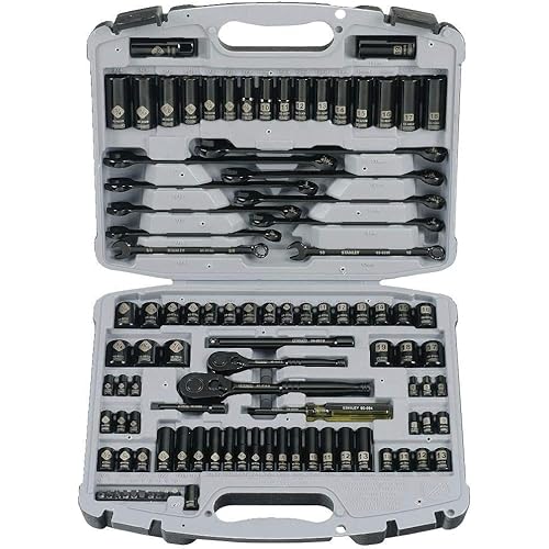 STANLEY Drive Socket Set, Black Chrome, Laser Etched, 99-Piece (92-839)