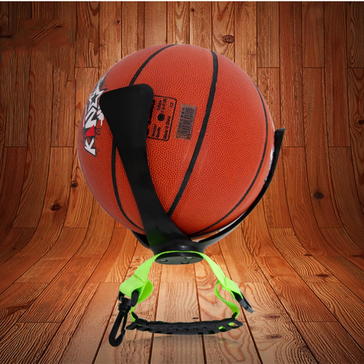 GLEAVI Soporte de Baloncesto Garra Ajustable para Almacenamiento y Exhibición de Balones Deportivas Color Verde Material Resistente Adecuado para Organizar Balones de Baloncesto