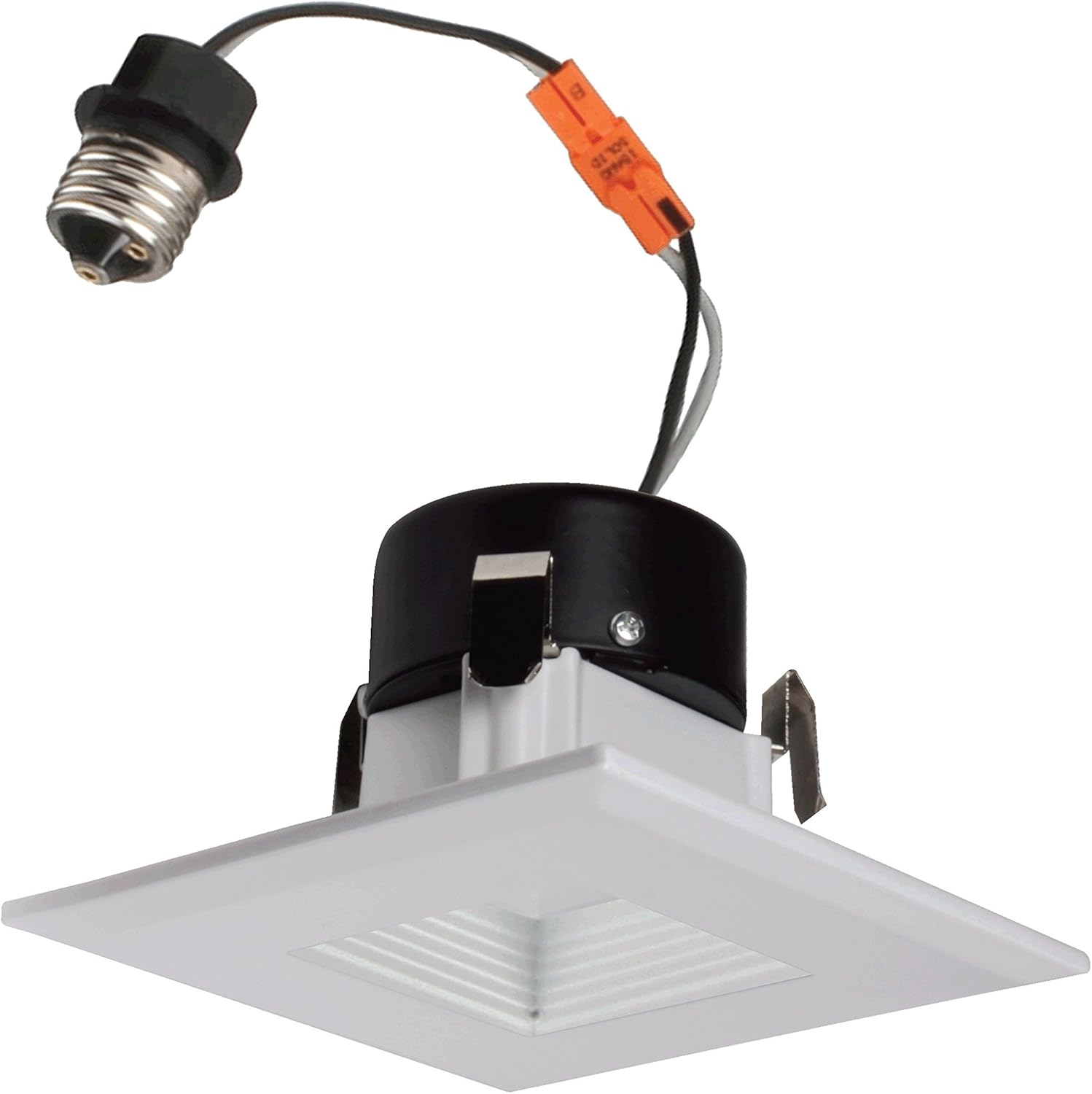 NICOR Lighting 3 inch White Square LED Recessed Downlight in 3000K (DQR3-10-120-3K-WH-BF)