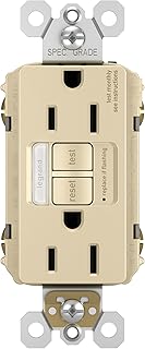 Legrand radiant 1597NTLTRICC4 15 Amp Night Light GFCI Self Test Tamper-Resistant Decorator Duplex Outlet with Cool Touch LED, Ivory (1 Count)