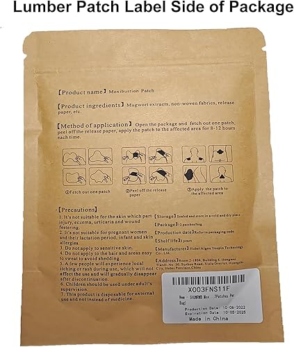 Miniatura 3 de SHUWRWB Moxibustion Parche para aliviar el dolor, calcomanía autocalentable para aliviar el dolor y la fatiga, efecto de larga duración de 8 a 12