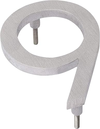 Miniatura 11 de Montague Metal Products MHN-06-F-RB1-9 Números de casa de dirección flotantes modernos de aluminio cepillado sólido, 6 pulgadas, bronce romano Negro