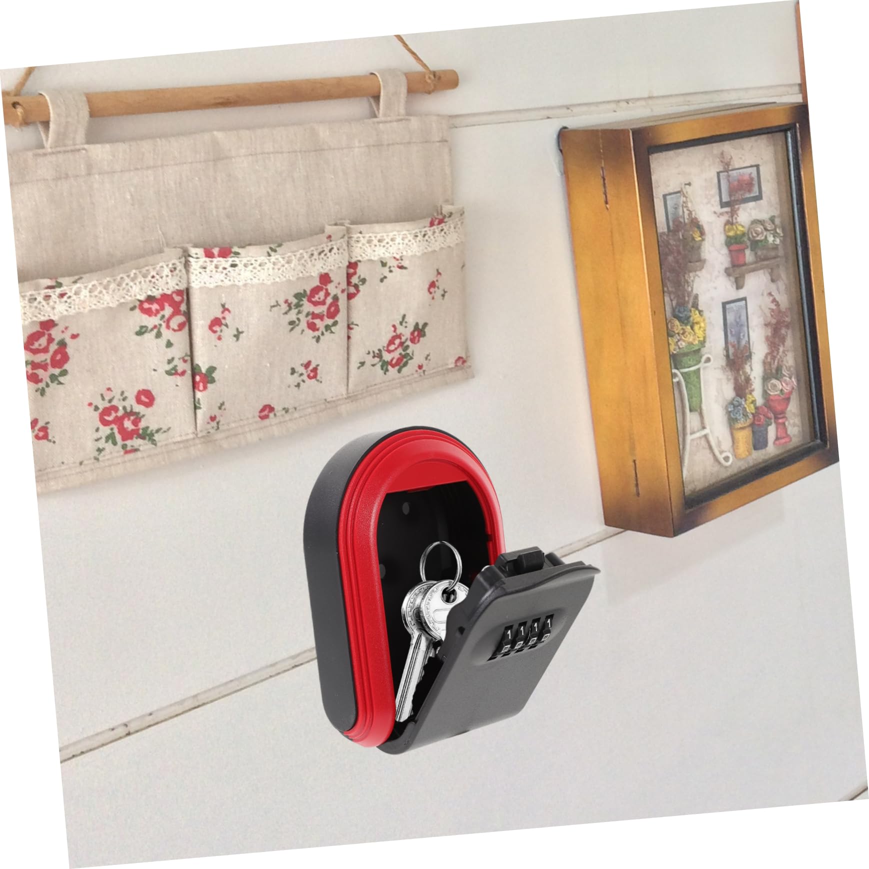 SEWACC 5pièces Boîte à Clés Extérieure avec Code Sécurisé Rangement Pratique pour Clés USB Et Petits Objets Installation Facile pour Maison Bureau Et Locations