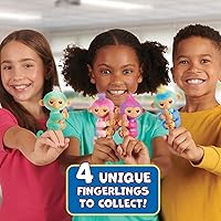 Vista 6 de Fingerlings 2023 NUEVO mono bebé interactivo reacciona al tacto – más de 70 sonidos y reacciones – Charli (púrpura)