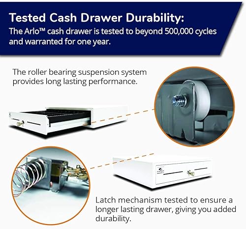 Miniatura 5 de APG Entry Level- Cajón electrónico de punto de venta de 16 pulgadas  Serie Arlo EKDS320-1-W410-A20  Impresora compatible con cable CD-101A incluido