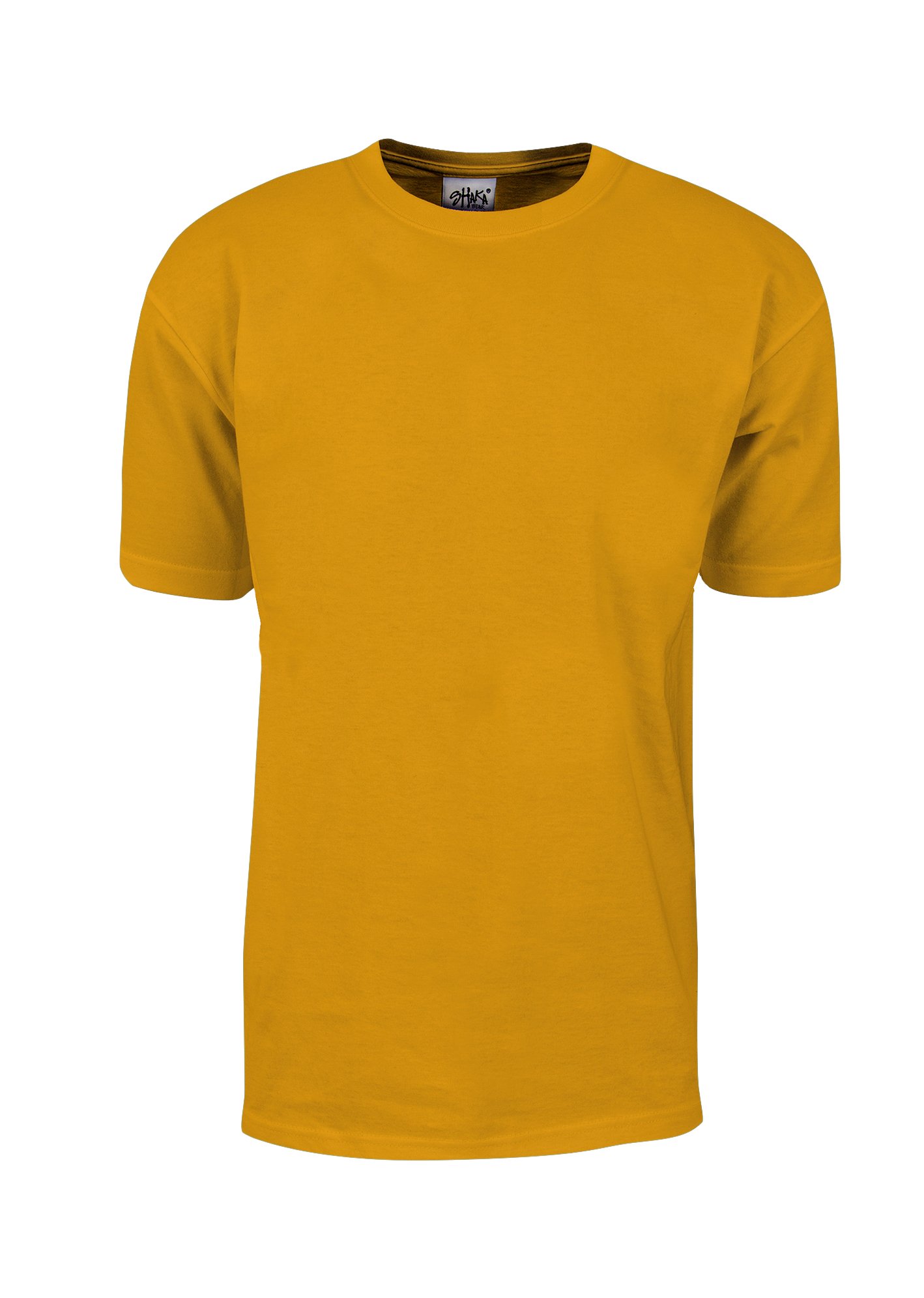 Shaka Wear Men's T Shirt – Max Heavyweight Cotton Short Sleeve Crew Neck Plain Tee Top Tshirts Regular Big Tall Size S-7XL