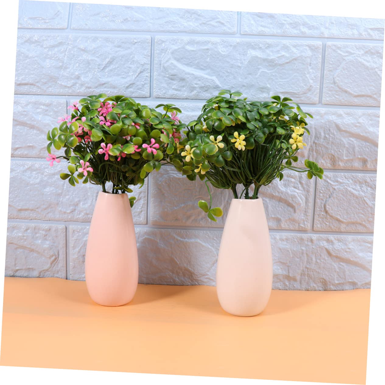 DECHOUS 2 Sets Simulierte Mini-sukkulenten Kunststoff-blumendekoration Dürreresistent Stilvolles Grün für Ihren Wohnraum Stück