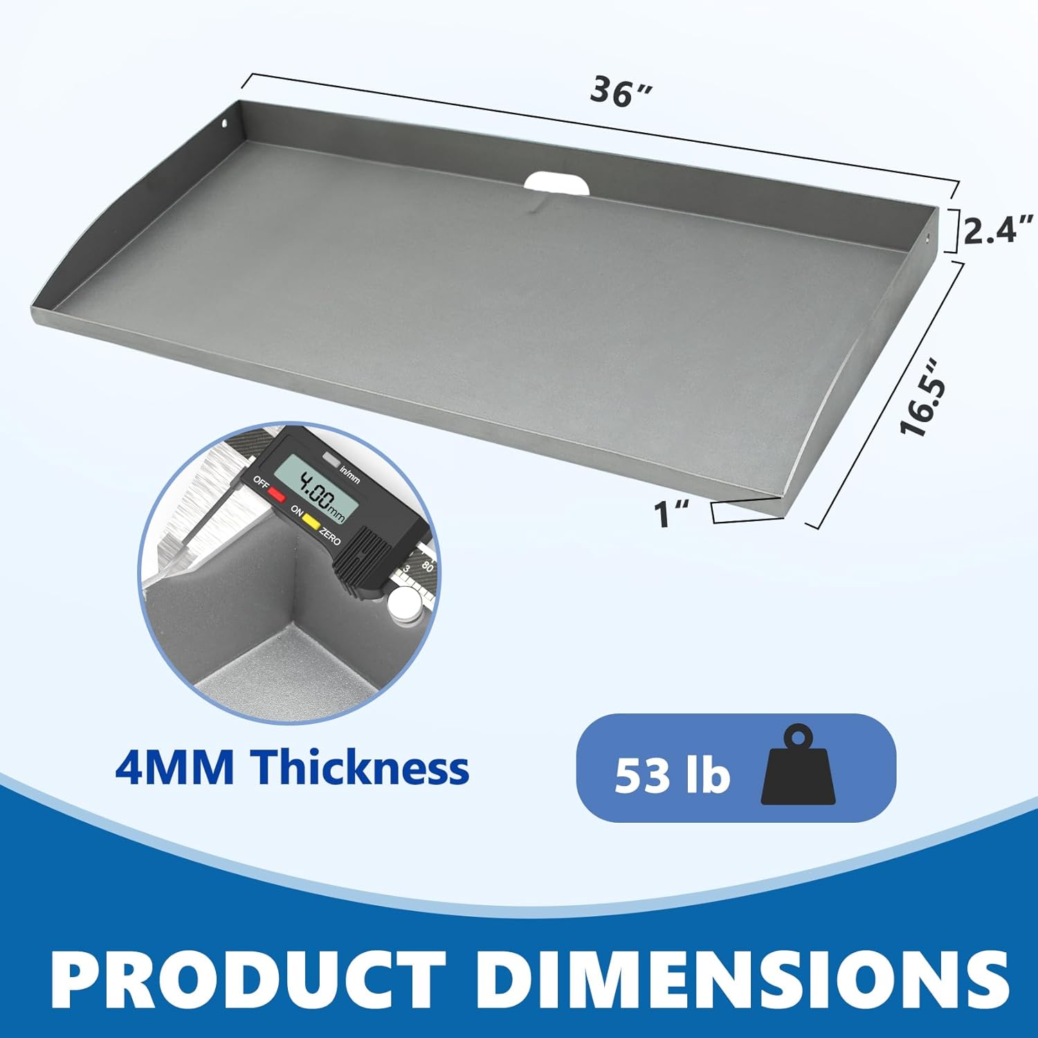 SafBbcue 36 inch Griddle Replacement Top for Blackstone 36" 4 Burner Griddle Grill, Blackstone 36 inch Grill 1554 1565 1841 2149 1836 1984 Replacement Top, Heavy-duty Steel