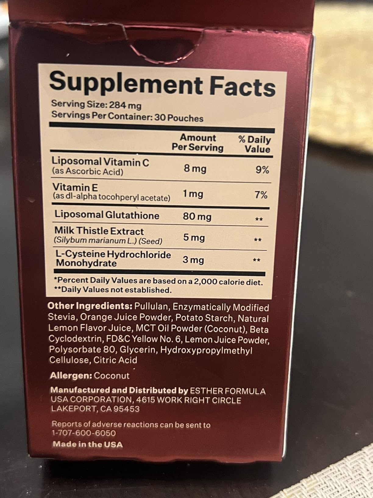 glutathione 600 mg fiyat ESTHER FORMULA Liposomal Glutathione Strips (284mg×30) Glutathione Dir –  MSTOREBUY main image 1
