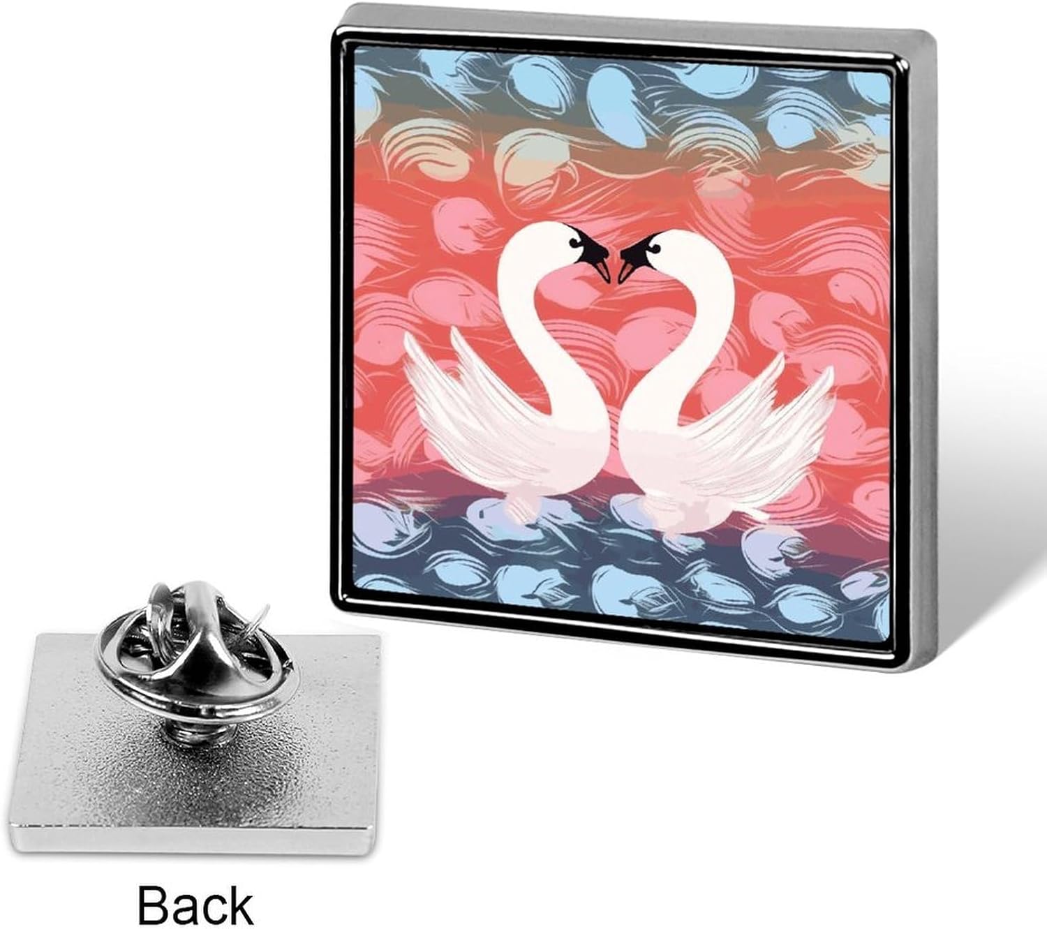 Personalized Button Pins Metal Square Badge Aesthetic for Decoration image 3