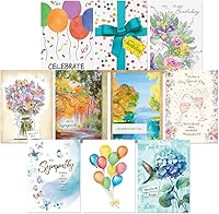 Vista 9 de Current Paquete de Valor de Papel Metalizado de Lujo para Todas las Ocasiones - 20 Tarjetas con Sobres, Celebración, Mejórate Pronto, Condolencias