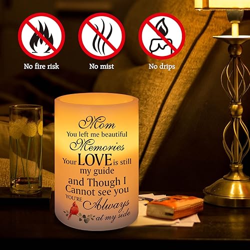 Miniatura 5 de Vela conmemorativa sin llama, luz LED de cera real con temporizador, regalo de condolencia, regalos de duelo por la pérdida de un ser querido,