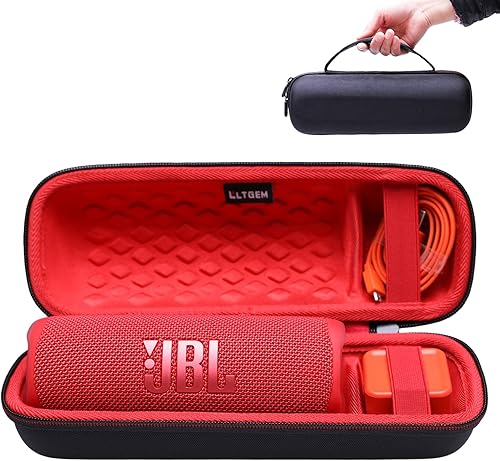 LTGEM EVA Estuche De Transporte Duro Para JBL FLIP 765GRIP Altavoz Bluetooth Portátil Impermeable - Rojo