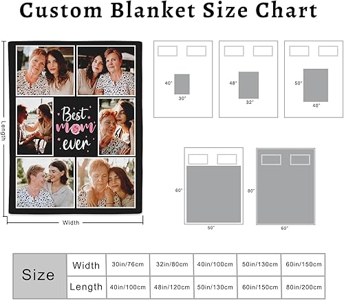 Miniatura 2 de ShineSand Regalos personalizados para madres de parte de la hija, manta personalizada con fotos, mantas personalizadas para mamá con imagen, regalo