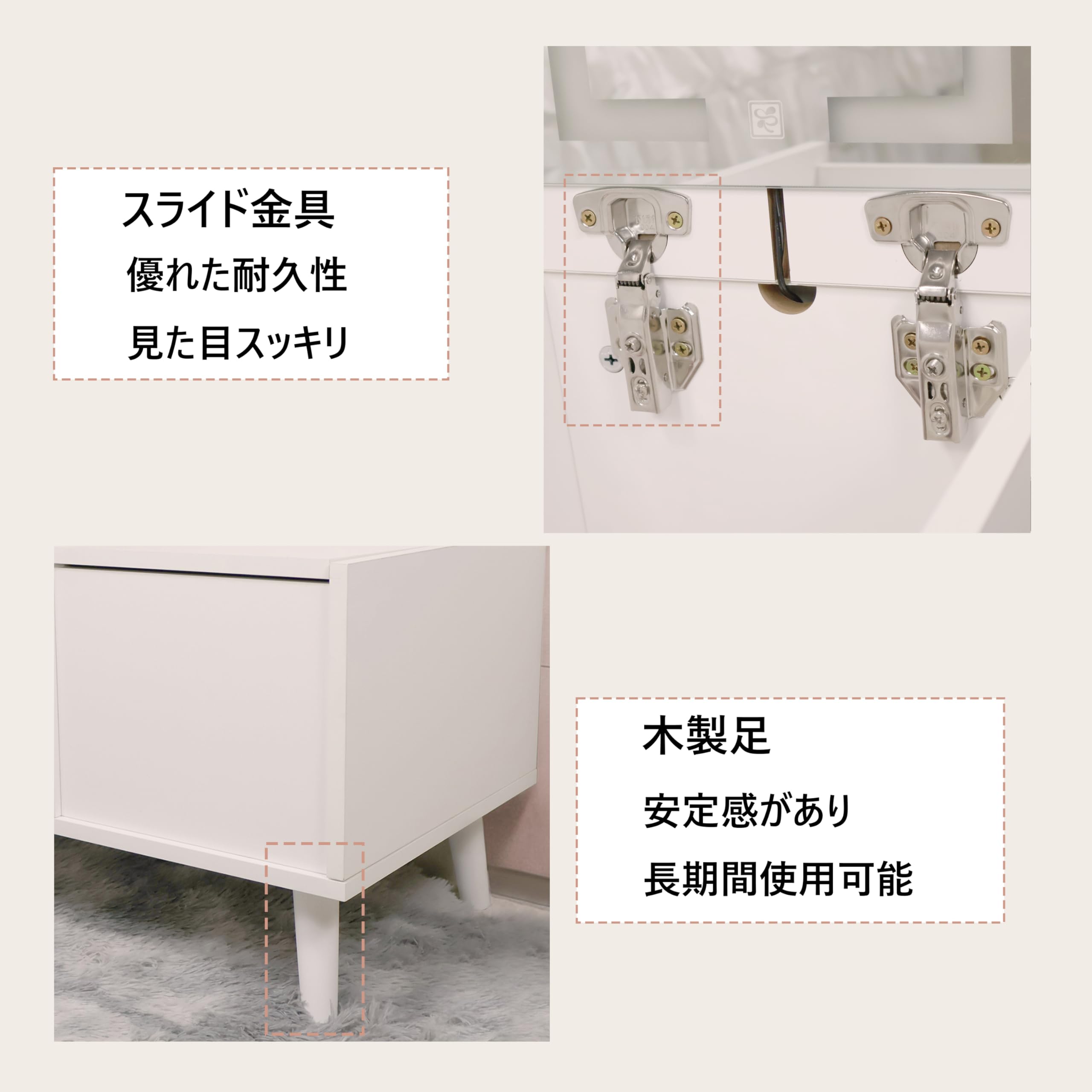 ドレッサーテーブル ホワイト（組み立て簡単） ドレッサーテーブル ホワイト（組み立て簡単） Amazon｜テーブル