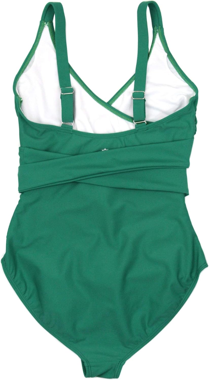 SwimZip Women's Wrap One Piece Swimsuit UPF 50+ Sun Protection - Multiple Colors