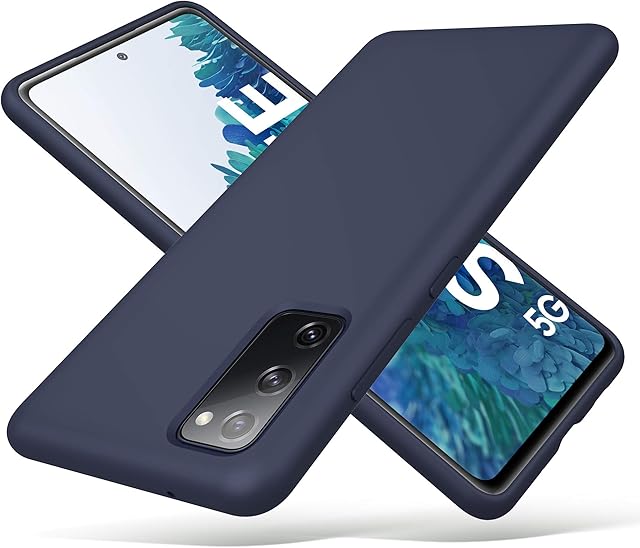 ULAK Liquid Silicone Case for Galaxy S20 FE, 3 Layer Shockproof Hybrid Drop Protection Rubber Protective Phone Case Cover Compatible with Samsung Galaxy S20 FE 6.5 inches - Blue