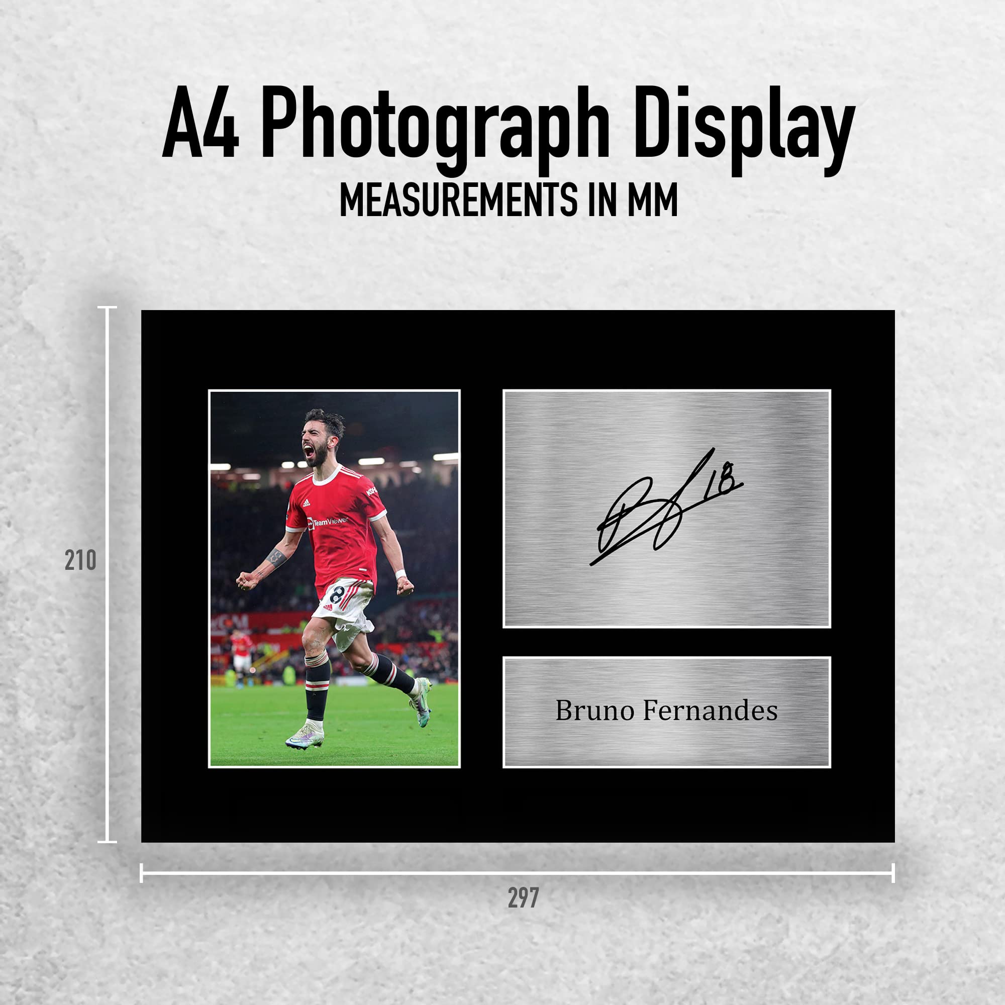 HWC Trading Bruno Fernandes Printed Signed Autograph Picture for Fans and Supporters - A4, (Unframed) Bruno Fernandes, 30L x 21W cm - Image 2