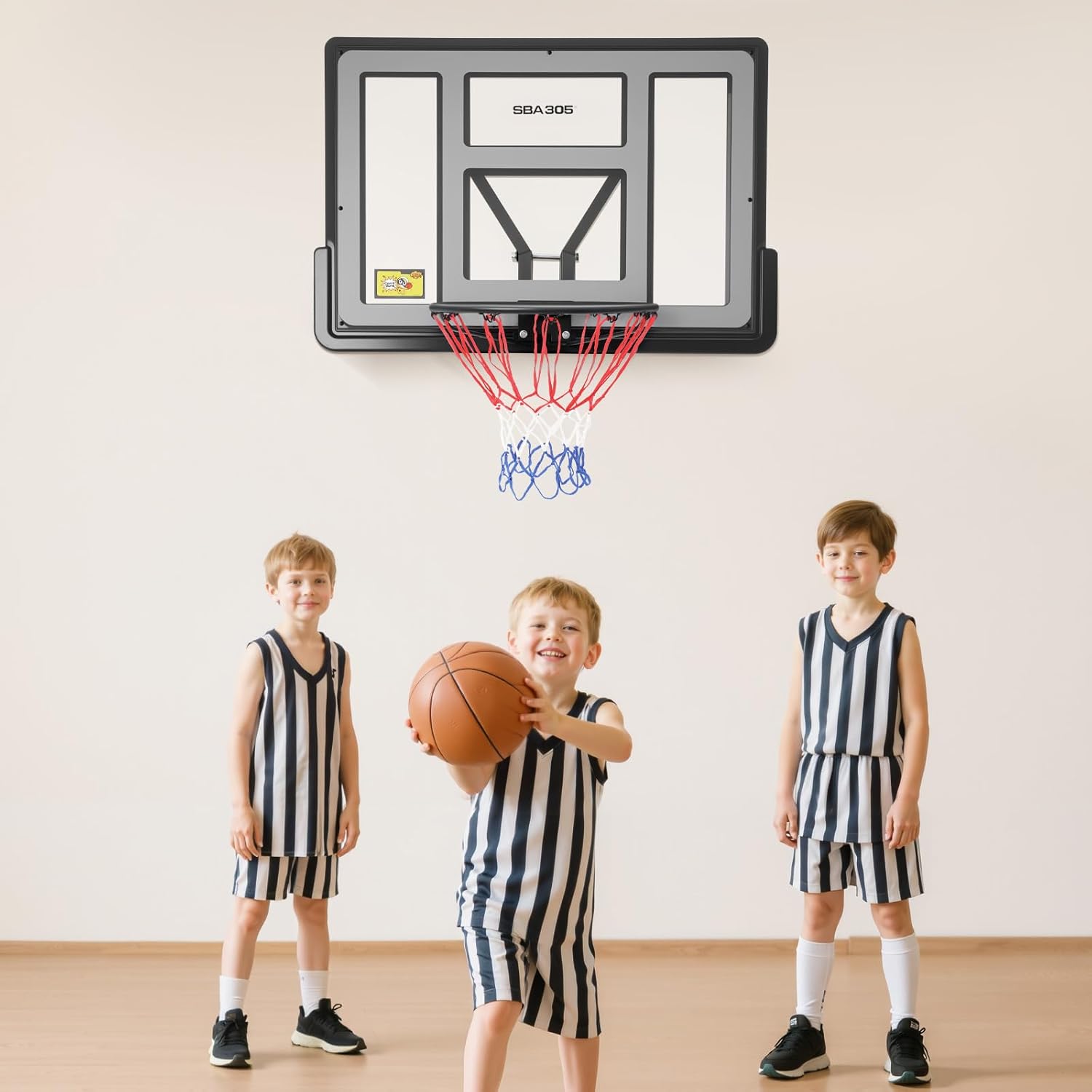 Performance Pet Backboard & Rim Combo, 44" x30" Basketball Rim Basketball Rim Replacement Basketball Backboard Outdoor Indoor Basket Ball Hoop for Home Training Club(2 Packages Shipping)