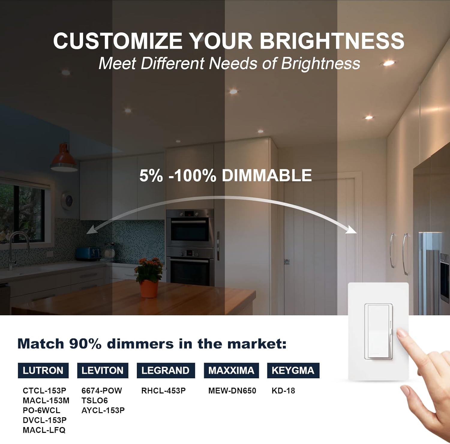 Sublimation 4 Packs 3 Inch Gimbal Led Recessed Light with Junction Box 10w,Waterproof recessed Lights for Shower,3 Colors Adjustable,Suitable for Bathroom,Parlor,Bedroom,Kitchen,Balcony - Image 3