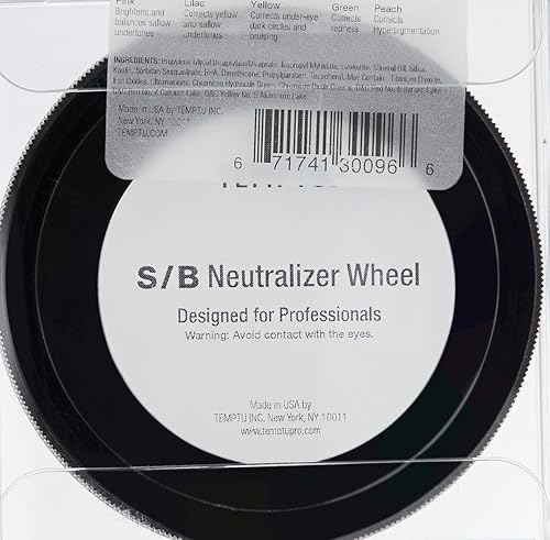 Miniatura 3 de TEMPTU Rueda neutralizadora SB - Incluye 5 tonos correctores de color para perfeccionar e igualar todos los tipos de piel y tonos Multiuso se puede