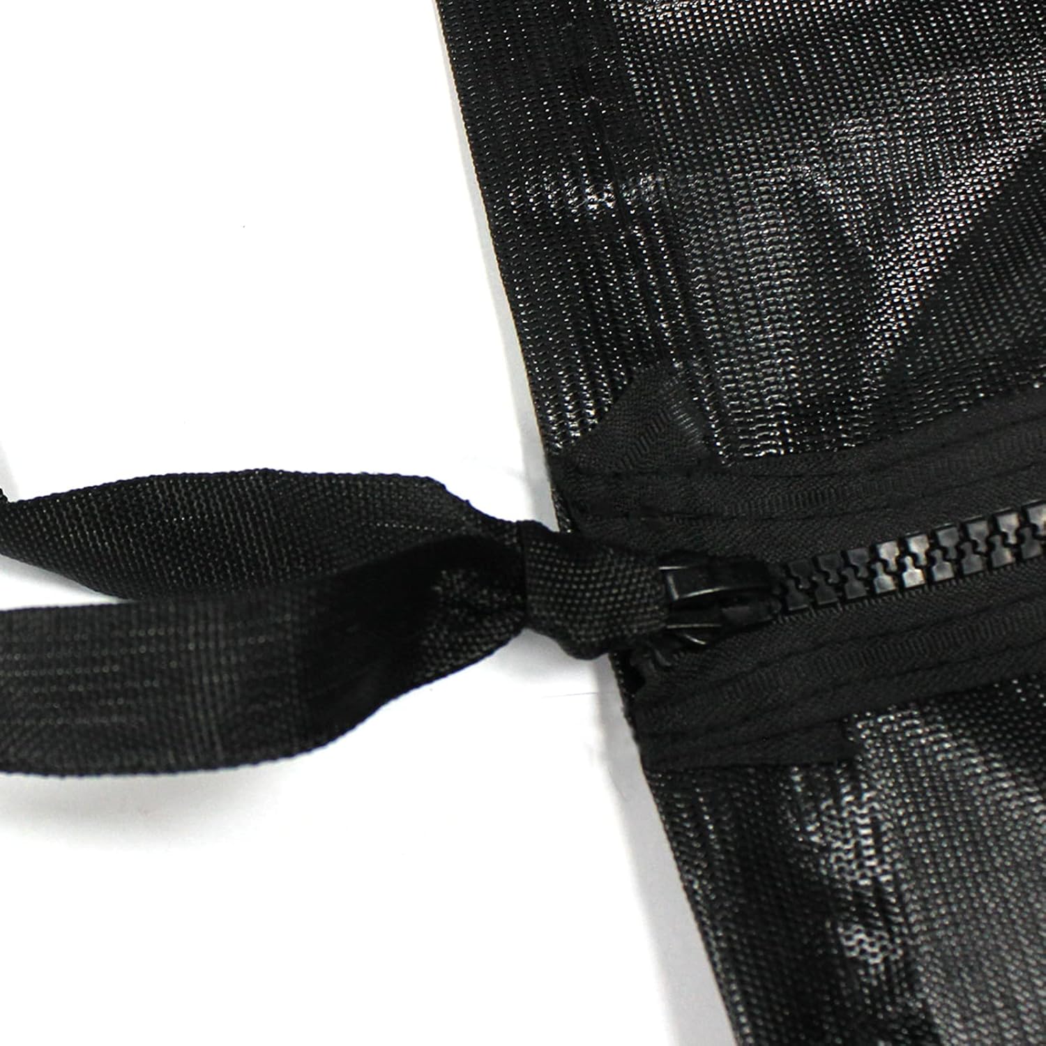 RV Fabric Replacement Screen with Zipper 9'x 11', Universal Mesh Awning Sunscreen Kit for Camper Trailor Motorhome Outdoor UV Blocker - Black