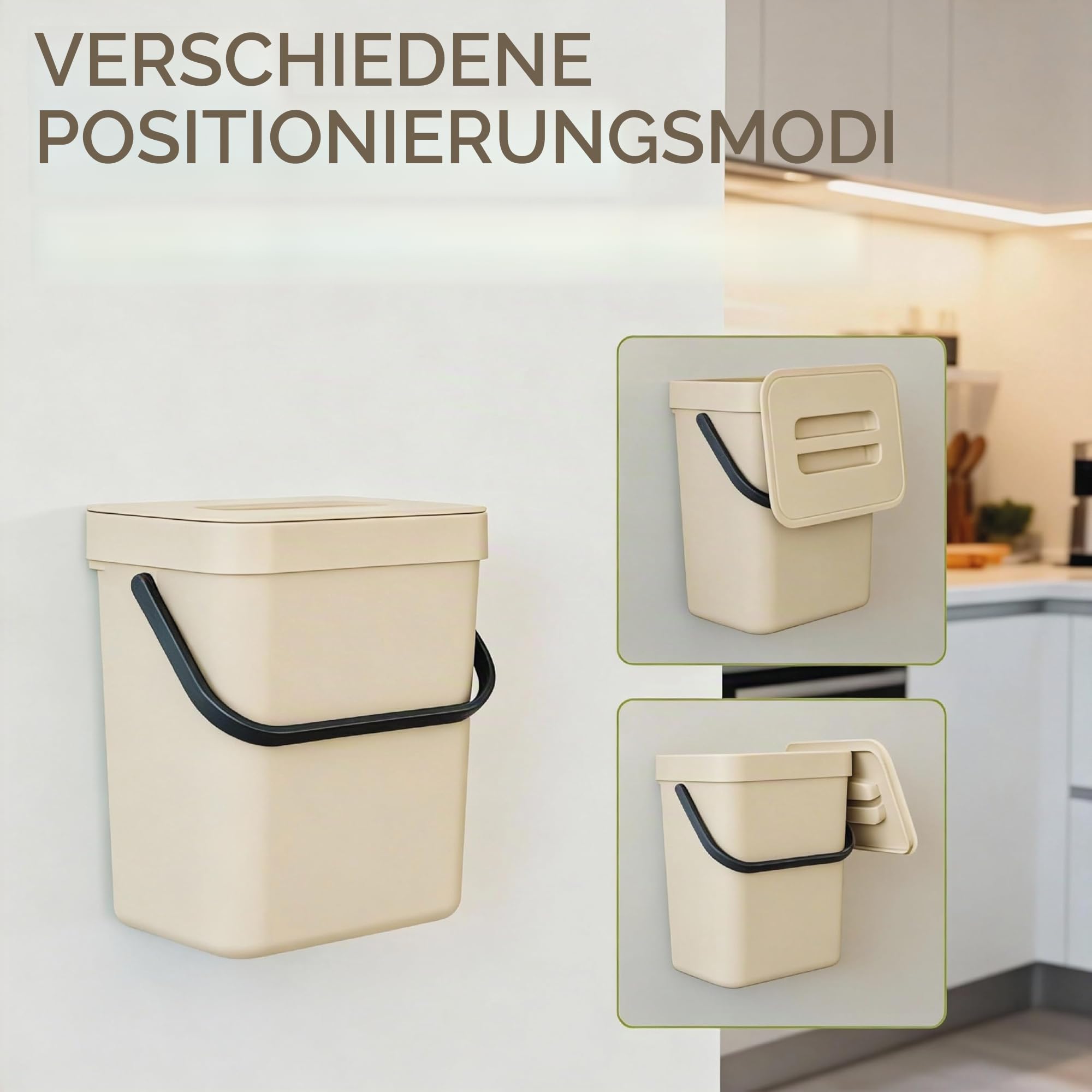 Organischer Abfalleimer mit Gino – 5 l – Eis