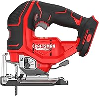 Vista 8 de CRAFTSMAN V20 RP - Sierra de calar inalámbrica, 3 ajustes orbitales, hasta 3,200 SPM, velocidad variable sin llave, solo herramienta (CMCS650B)