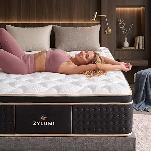 12-Inch King Hybrid Mattress with Cooling Memory Foam and Pocket Springs