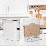Shazo 2 Boîte (6.3L / 213oz) Conteneurs de stockage des céréales - Conteneurs de stockage de grandes quantités de céréales en plastique sans Bpa, sans BPA, pour cellier, riz, farine, sucre & Pâtes