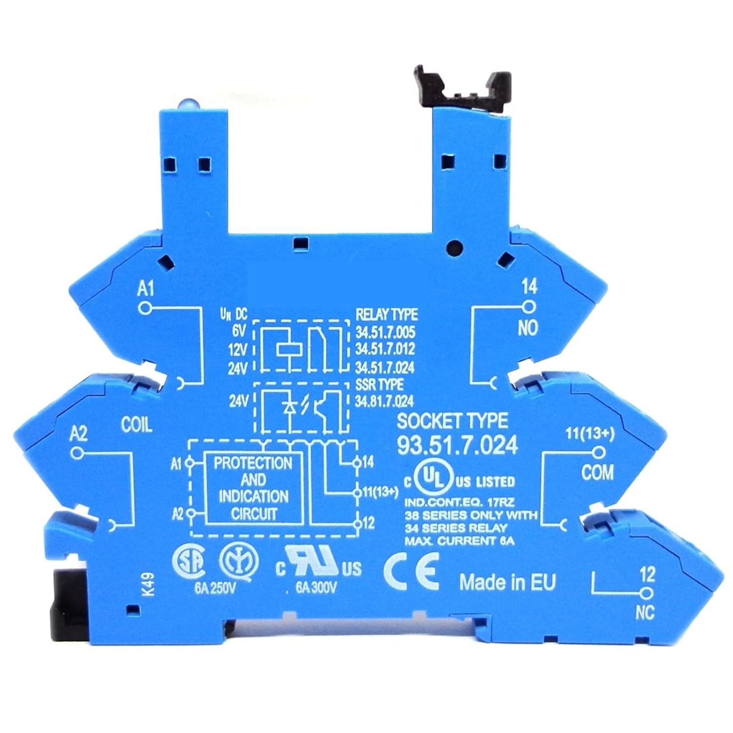 93.01.7.024 93.51.7.024 93.61.7.024 1個 93シリーズ ソケット 6A 5ピン (ベース 93.
