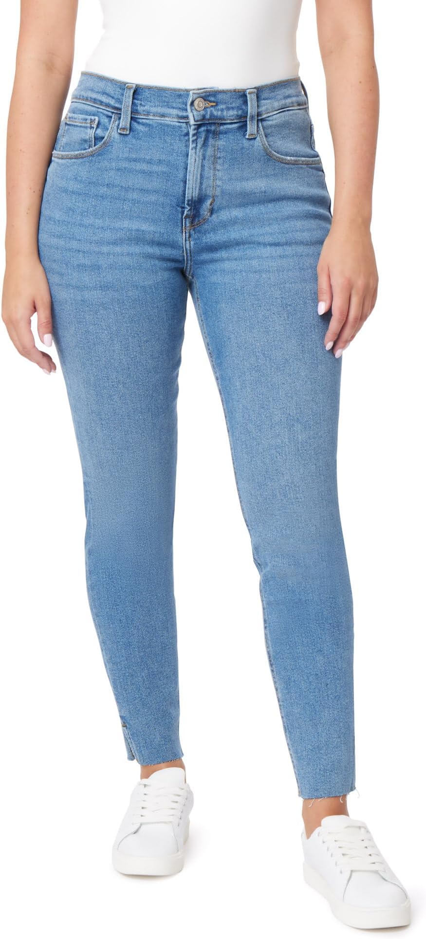 kensieJeans for Women The Kelsey High-Rise Skinny Raw Edge Hem 28-Inch Inseam, Sizes 0-16