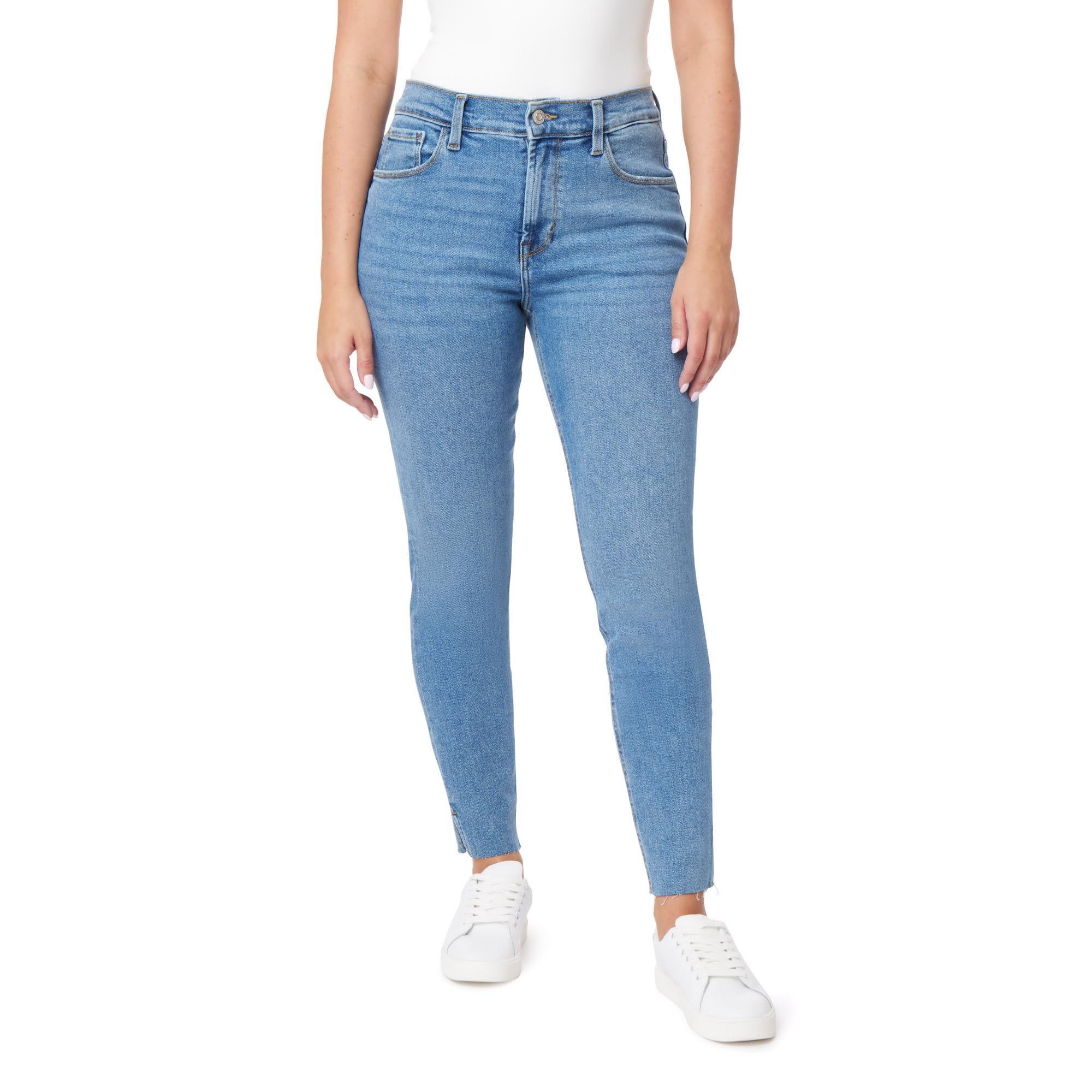 kensieJeans for Women The Kelsey High-Rise Skinny Raw Edge Hem 28-Inch Inseam, Sizes 0-16