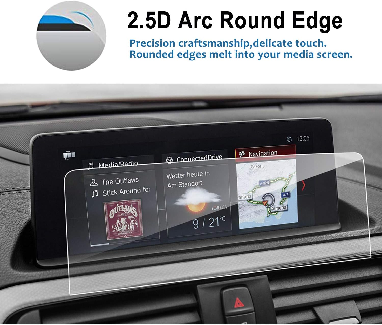 lfotpp bmw 2 series 3 series 4 series%c2%a08 8 inch car navigation screen protectorclear tempered glass center touch screen protector anti scratch hi