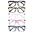 AIMISUV 5 Pack Reading Glasses for Women Men, Blue Light Blocking Computer Readers UV Glare(Multicolor, 1.0x)