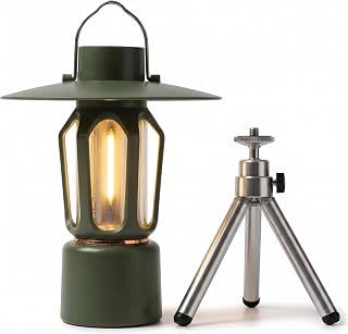 Retro LED Camping Lantern, 400LM 2000mAh, IPX4 Waterproof with Stand/Magnetic Base/Hook, 5 Light Modes, Vintage Lantern for Camping, Hiking, Power Outages, Gifts